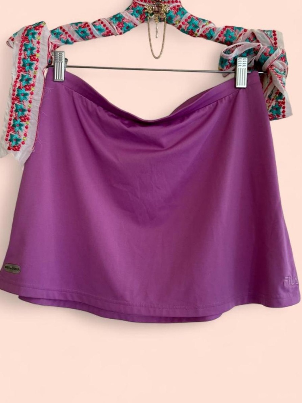 Vintage FILA Lilac Purple A-Line Athletic Skirt Large